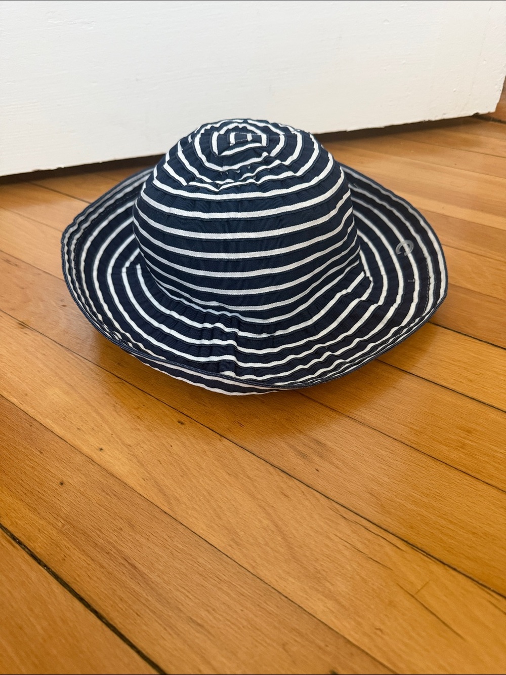 San Diego Hat Company Navy and White Striped Sun Hat
